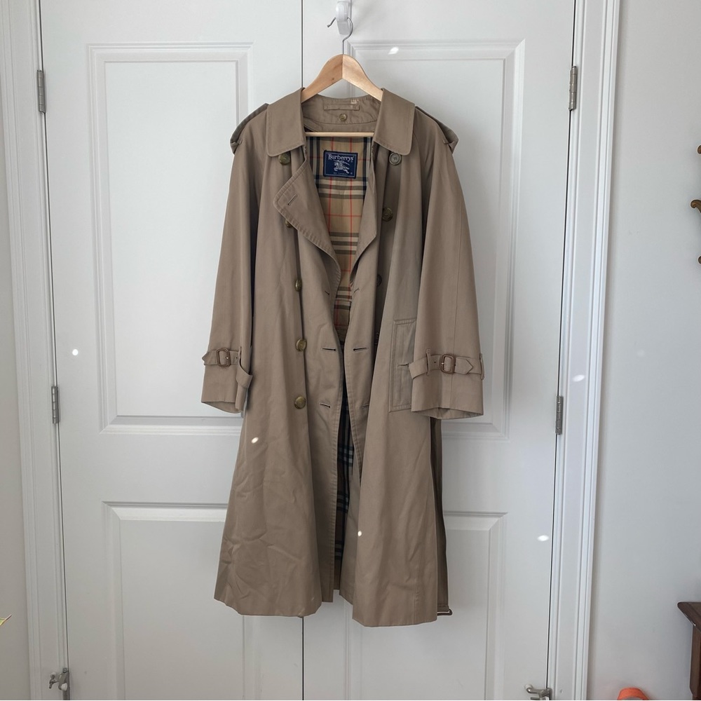 Vintage Burberry tan trench coat